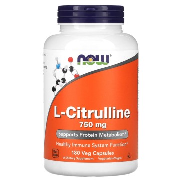 L-Citrulline, 750 mg, 180 Veg Capsules Now Now