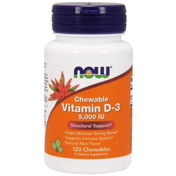 Vitamin D-3 5000 IU (120 Softgels) - Now Foods Now Foods