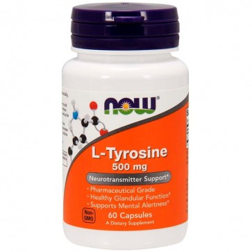 L-Tyrosine 500mg (60 cápsulas) - Now Foods