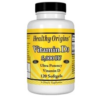 Vitamina D3 5000UI (120 softgels) - Healthy Origins