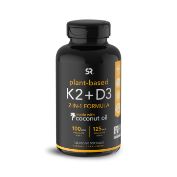 Vitamina K2 + D3 100mcg K2. 125mg D3 60s SPORTS Research Sports Research