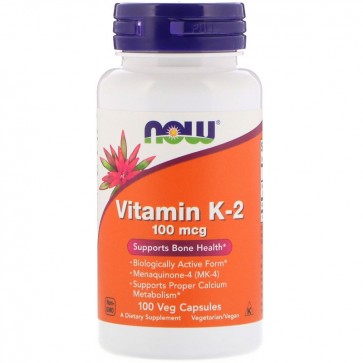 Vitamina K2 100mg 100 veg caps NOW Foods Now