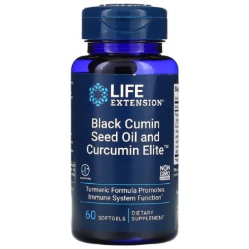 Black Cumin Seed Oil and Curcumin Elite 60 softgels Life Extension Life Extension