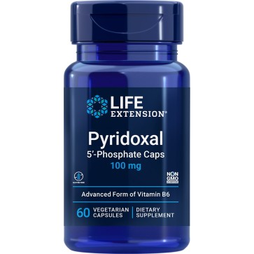 Pyridoxal 5'-Phosphate Caps, 100 mg, 60 Vegetarian Capsules Life Extension Life Extension
