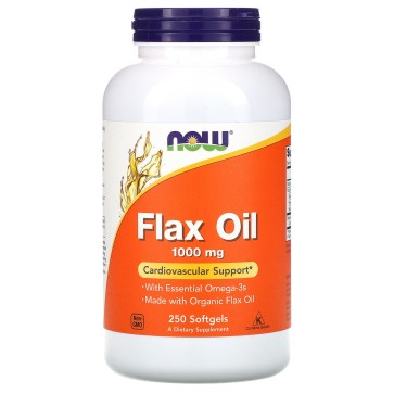 Flax Oil with Essential Omega-3's, 250 Softgels Now