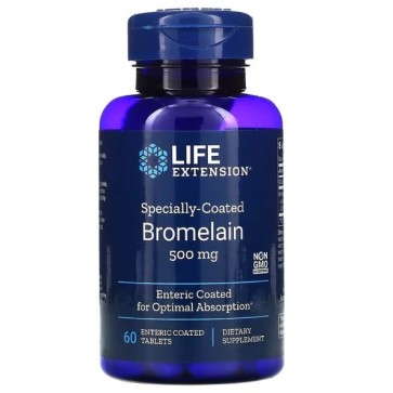 Specially-Coated Bromelain 500 mg, 60 enteric-coated vegetarian tablets Life Extension Life Extension