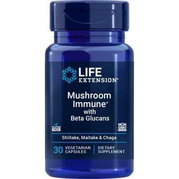 Mushroom Immune with Beta Glucans, 30 Vegetarian Capsules Life Extension Life Extension