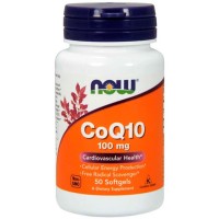 CoQ10 100mg (50 softgels) - Now Foods