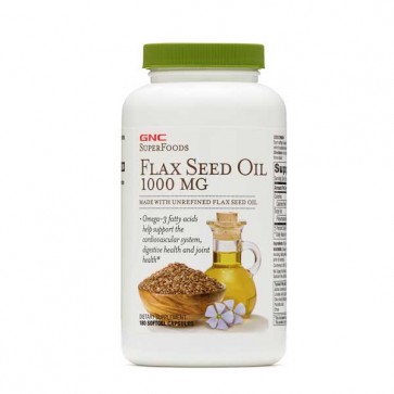 Flax Seed Oil 1000mg - 100 Caps - GNC