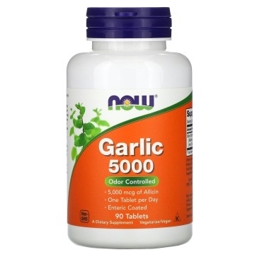 Garlic 5000, 500 mg, 90 Tablets Now foods Now