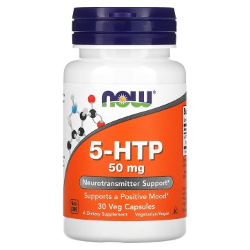 5-HTP, 50 mg, 30 Veg Capsules Now