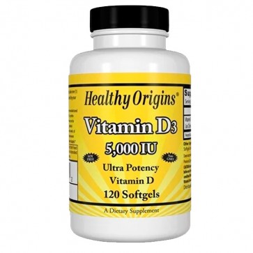 Vitamina D3 5000UI (120 softgels) - Healthy Origins Healthy Origins